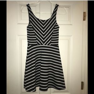 Bethany Mota black and white striped sundress